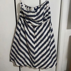 ELOQUII Size 18W white and blue tube top dress